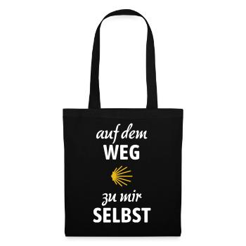 Auf dem Weg zu mir selbst | Jakobsweg, Pilger - Stoffbeutel - Schwarz - Vorne