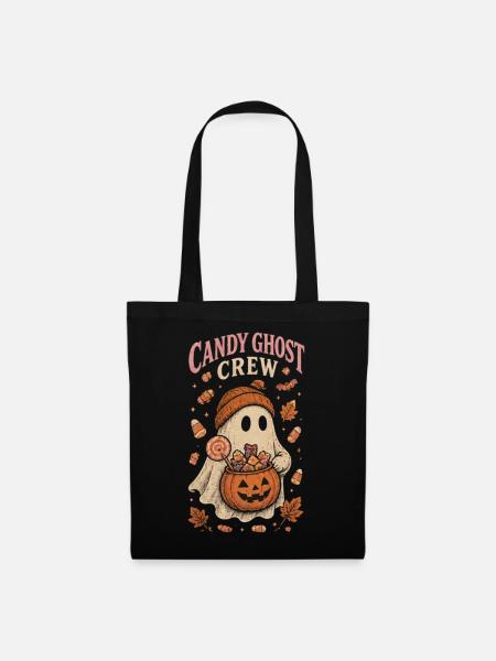 Candy Ghost Crew – Cute Halloween Ghost - Stoffbeutel - Schwarz