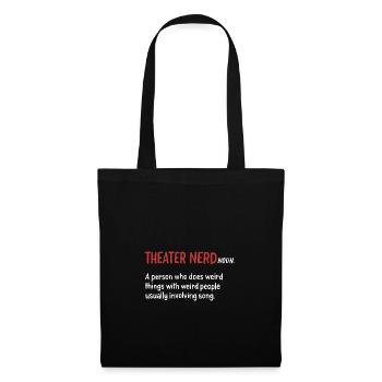 Theater-Nerd - Stoffbeutel - Schwarz - Vorne