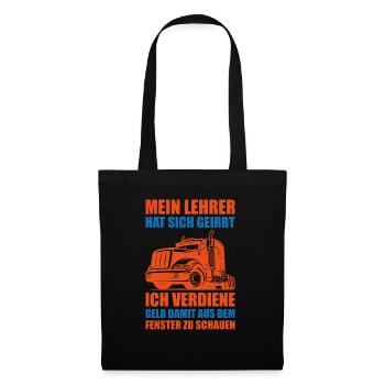 Lehrer hat sich geirrt Geschenk LKW-fahrer - Stoffbeutel - Schwarz - Vorne