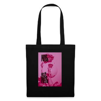 une rose est une rose - Sac en tissu - noir - Devant
