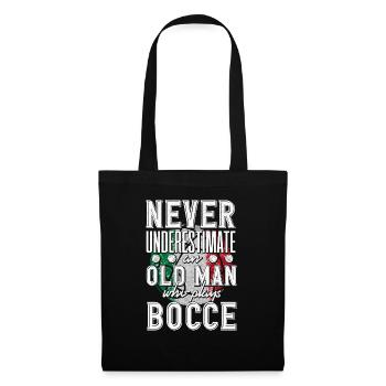 Bocce Ball Player Boules Never Underestimate An - Stoffbeutel - Schwarz - Vorne