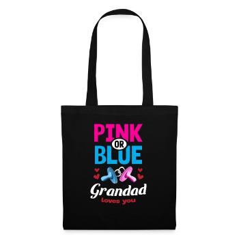 Grand-père rose ou bleu vous aime Genre Révéler La fête - Sac en tissu - noir - Devant