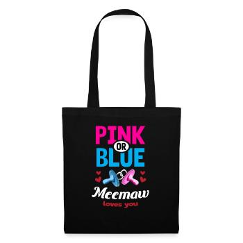 Rose ou bleu Meemaw vous aime Genre Révéler Party - Sac en tissu - noir - Devant