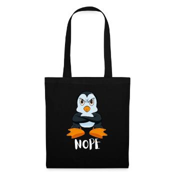 Non Pingouin paresseux drôle - Sac en tissu - noir - Devant