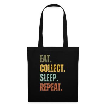 EAT COLLECT SLEEP REPEAT - Tote Bag - black - Front