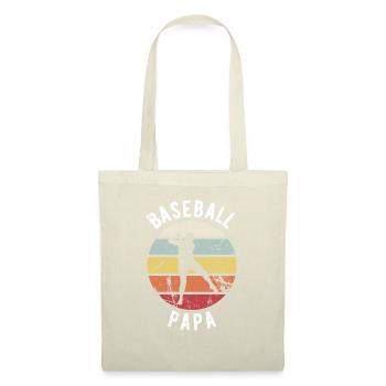 Retro Vintage - Sportfan - Funny Baseball Papa - Stoffbeutel - Natur - Vorne
