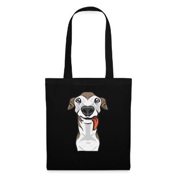 Lévrier italien Greyhound Chiens - Sac en tissu - noir - Devant