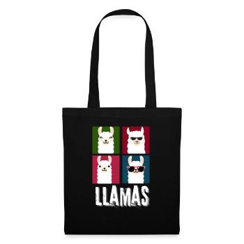 Llamas - Tote Bag - black - Front