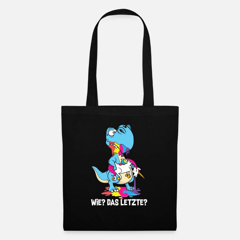 Drachen Wie Das Letzte Drache frisst Einhorn - Stoffbeutel - Schwarz