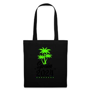Espagne 2024 Palmiers - Sac en tissu - noir - Devant