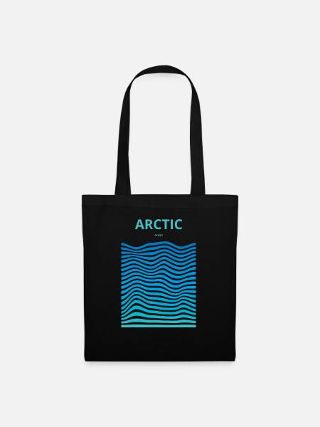 Distorded Oceans: Arctic - Tote Bag - black