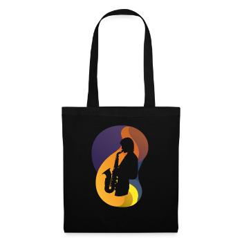 Saxophonist Jazz Brass Band - Tote Bag - black - Front