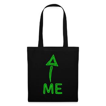 Moi avec flèche - Sac en tissu - noir - Devant