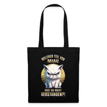 Cat, Grumpy, Grumpy, Grumpy, Meow, Funny - Tote Bag - black - Front