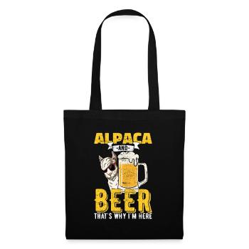 Alpaca Beer Alpacas Alcohol Gift - Tote Bag - black - Front