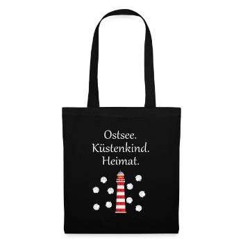 Ostsee Küstenkind Heimat Geschenkidee - Stoffbeutel - Schwarz - Vorne