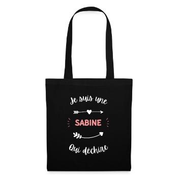 Je suis une sabine qui déchire - Sac en tissu - noir - Devant