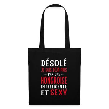 Désolé déjà pris par une Hongroise sexy - Sac en tissu - noir - Devant