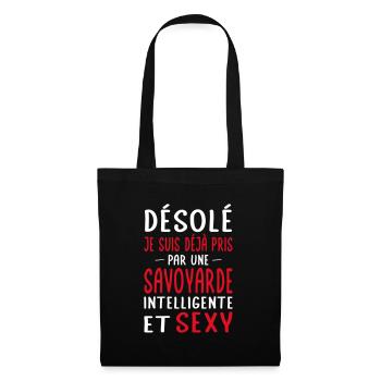 Désolé déjà pris par une Savoyarde sexy - Sac en tissu - noir - Devant