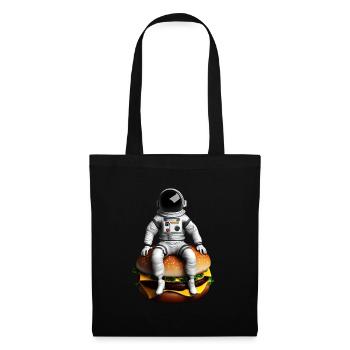 Space Astronaut Cheeseburger - Tote Bag - black - Front