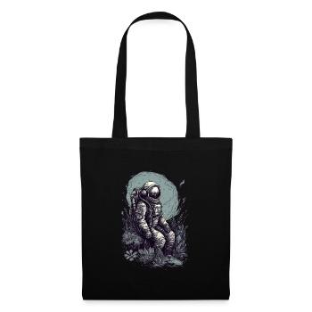 Astronaute avec des plantes sur des mondes extraterrestres - Sac en tissu - noir - Devant