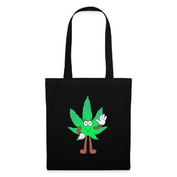 Der Bloom - Weed Cannabis Stoned Hanf Marihuana - Stoffbeutel - Schwarz - Vorne