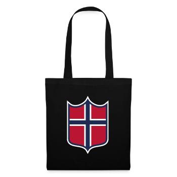 Norwegen - Stoffbeutel - Schwarz - Vorne