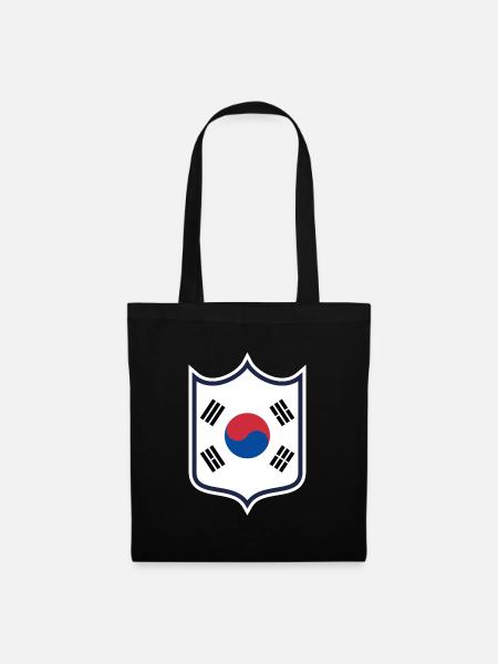 Südkorea - Stoffbeutel - Schwarz