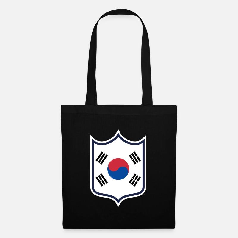 Südkorea - Stoffbeutel - Schwarz