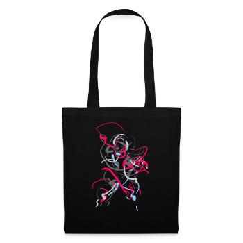 Abstrait - Sac en tissu - noir - Devant
