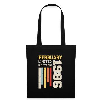 Février 1986 - Cadeau anniversaire Février 1986 - Sac en tissu - noir - Devant