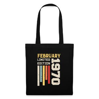 Février 1970 - Cadeau anniversaire Février 1970 - Sac en tissu - noir - Devant