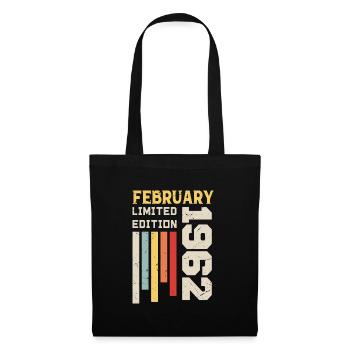Februar 1962 - Februar 1962 Geburtstagsgeschenk - Stoffbeutel - Schwarz - Vorne
