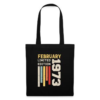 Februar 1973 - Februar 1973 Geburtstagsgeschenk - Stoffbeutel - Schwarz - Vorne