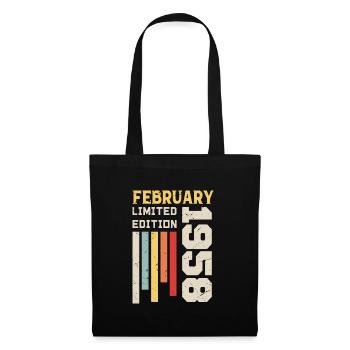 February 1958 - February 1958 Birthday Gift - Tote Bag - black - Front