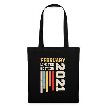 Février 2021 - Cadeau anniversaire Février 2021 - Sac en tissu - noir - Devant