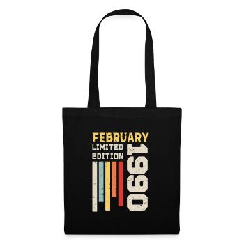 Février 1990 - Cadeau anniversaire Février 1990 - Sac en tissu - noir - Devant