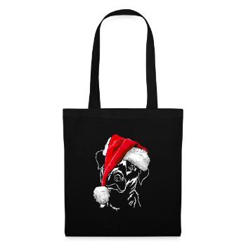 LABRADOR Retriever chien de Noël bonnet Wilsigns - Sac en tissu - noir - Devant