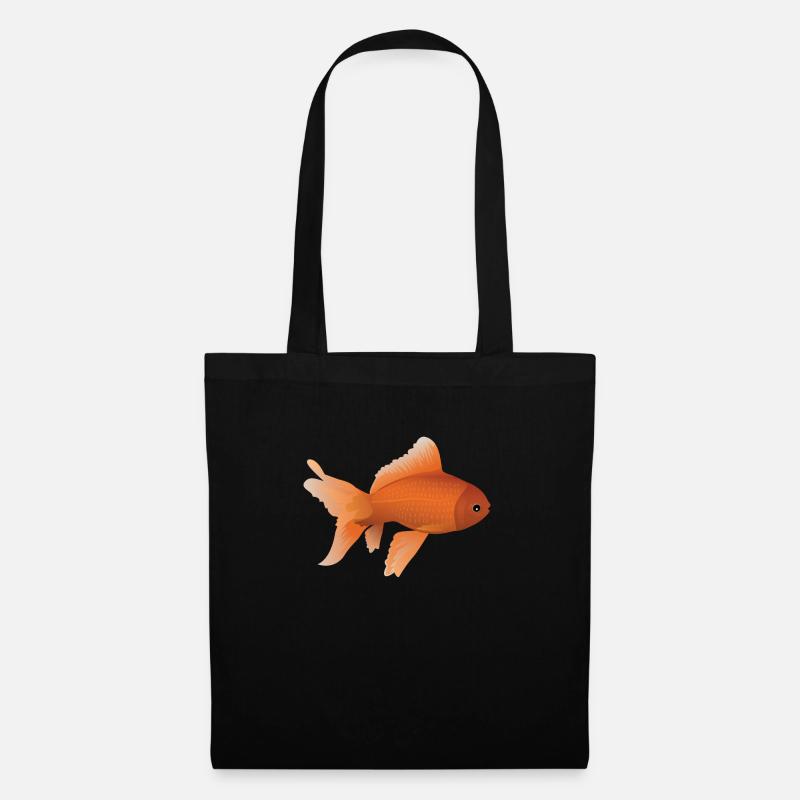 Goldfisch - Stoffbeutel - Schwarz
