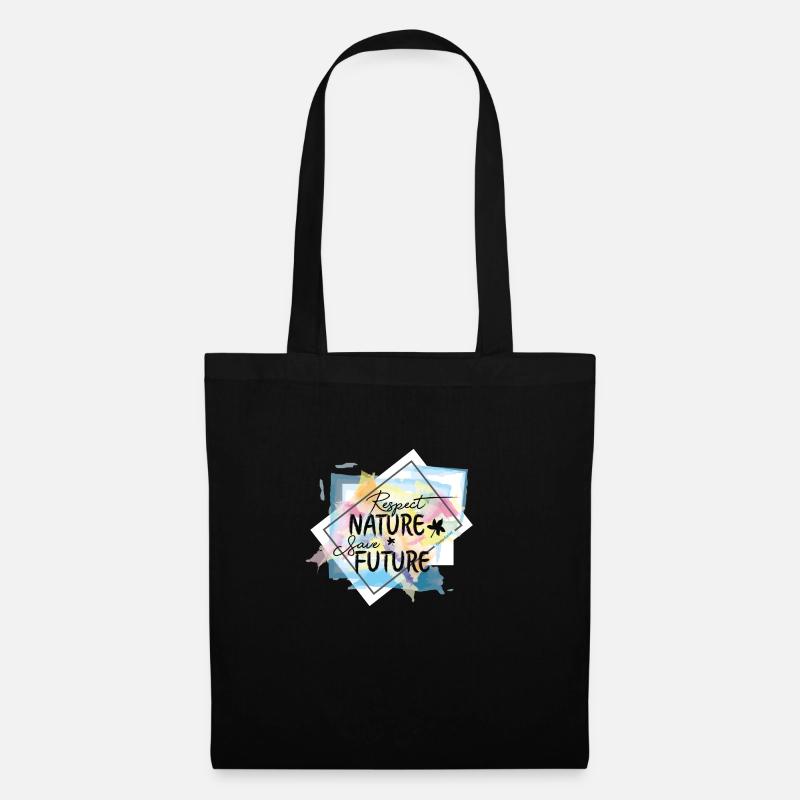 Respect the Nature - Save the Future - Tote Bag - black