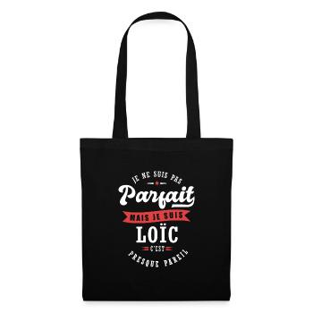 Loïc Parfait Cadeau prenom loïc - Sac en tissu - noir - Devant