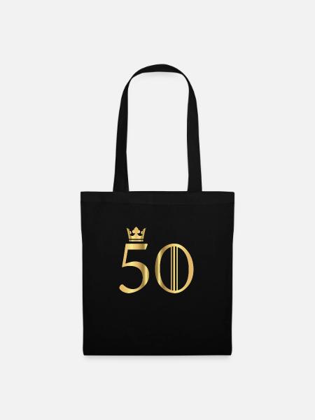 50 jaar - Stoffen tas - zwart