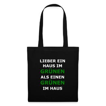 Die Grünen Partei Baerbock Habeck Politik Spruch - Stoffbeutel - Schwarz - Vorne