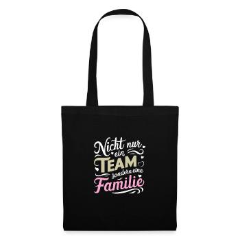 Nicht nur Team Familie Ruhestand Abschiedsgeschenk - Stoffbeutel - Schwarz - Vorne