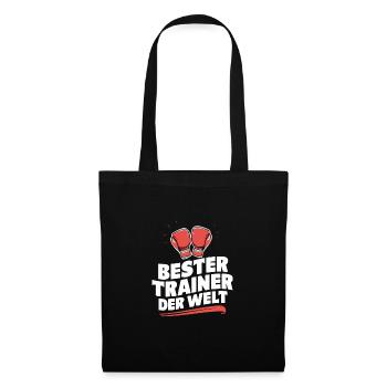 Bester Trainer Boxen Ehre Trophäe Auszeichnung - Stoffbeutel - Schwarz - Vorne