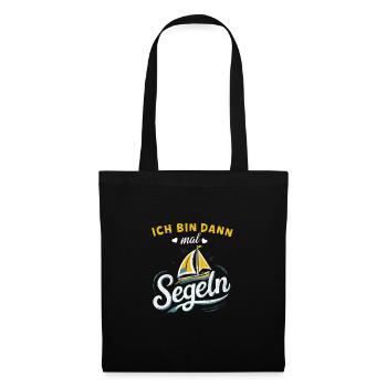 Ich bin dann mal segeln Shirt - Stoffbeutel - Schwarz - Vorne