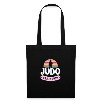 Judo-Trainerin Shirt Kampfsport Lehrerin Matte - Stoffbeutel - Schwarz - Vorne