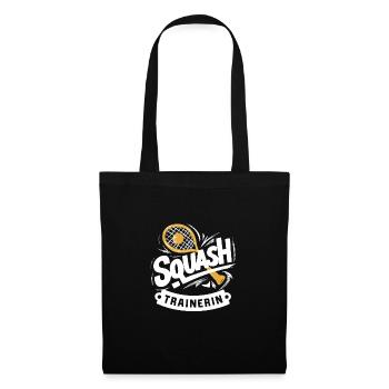 Squash-Trainerin Shirt Ausrüstung Coach Spiel - Stoffbeutel - Schwarz - Vorne