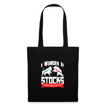 I Wonder If Stocks Think About Me Too Day Trader - Tote Bag - black - Front